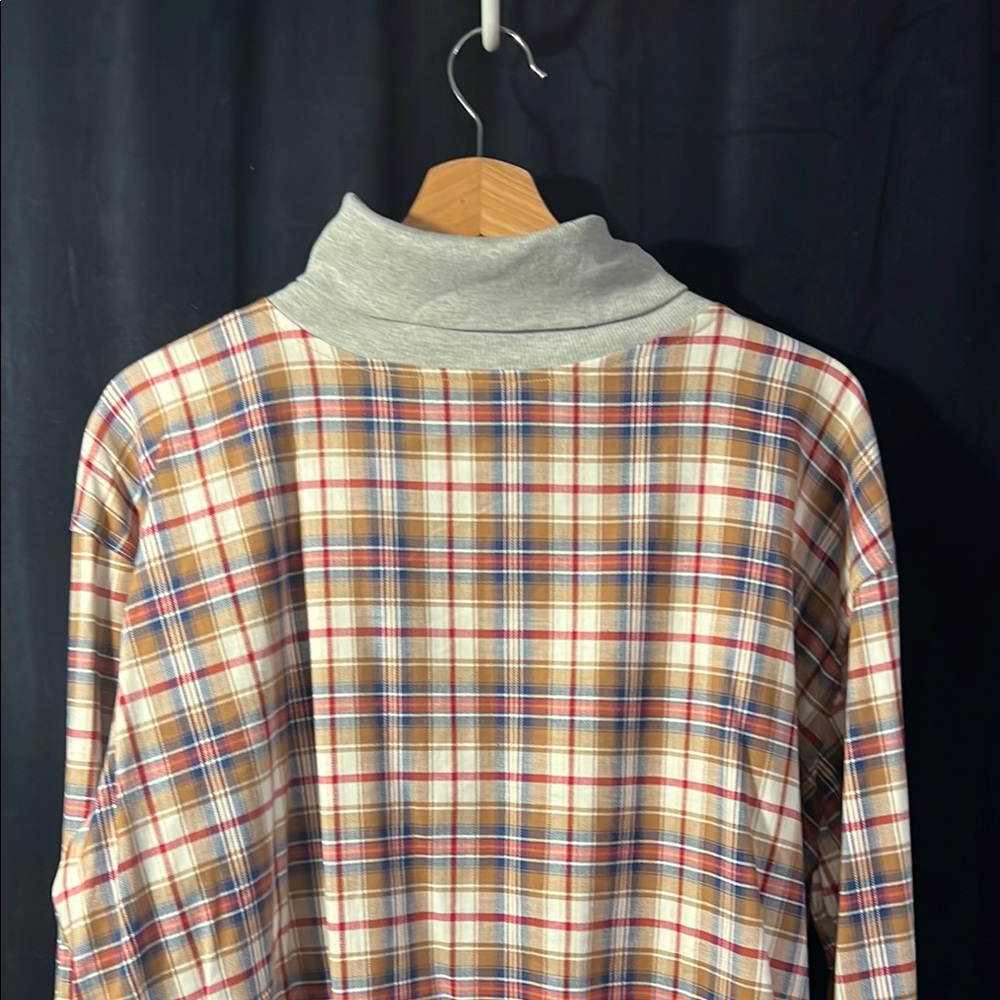 Plaid Turtleneck Top